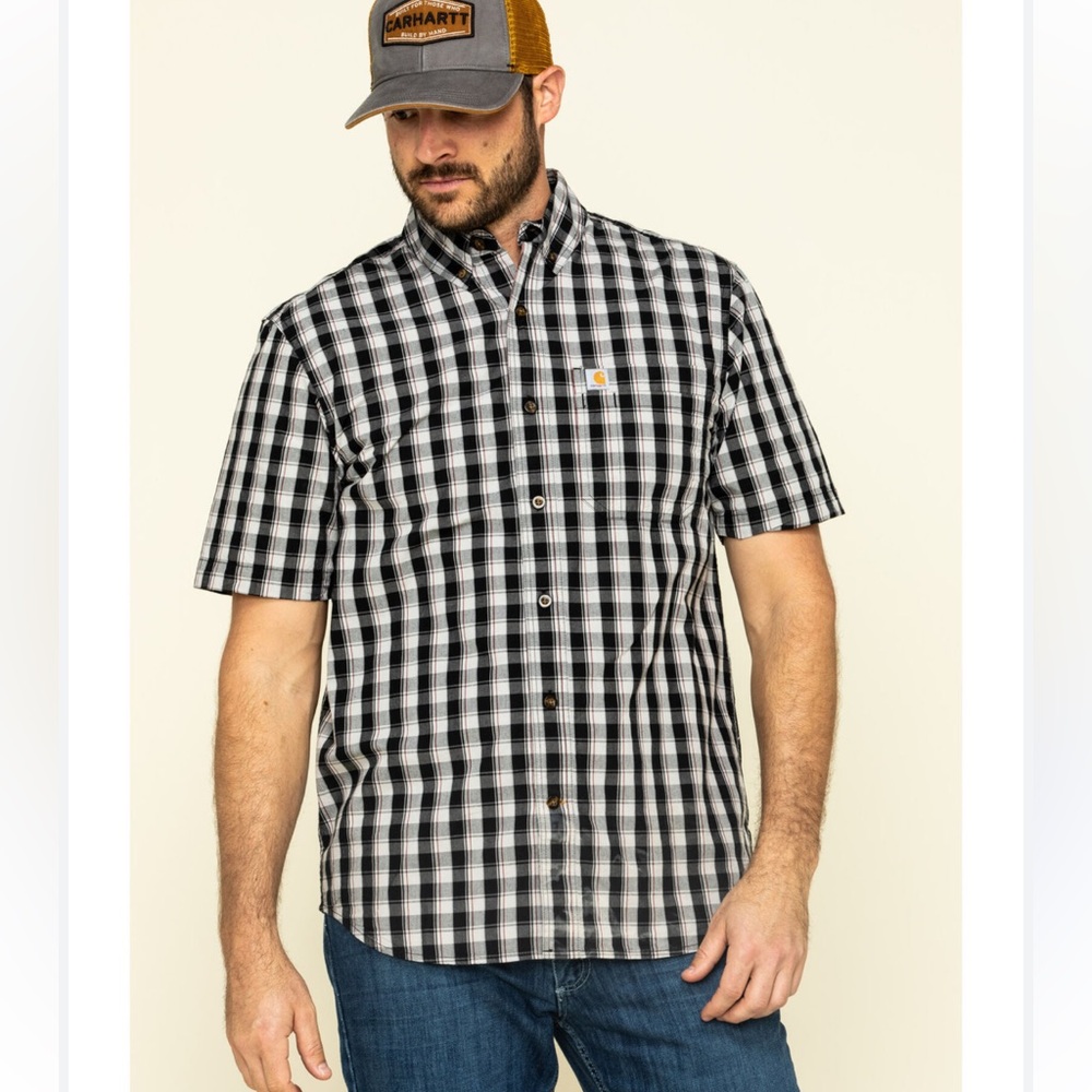 Carhartt plaid button work shirt 3XL